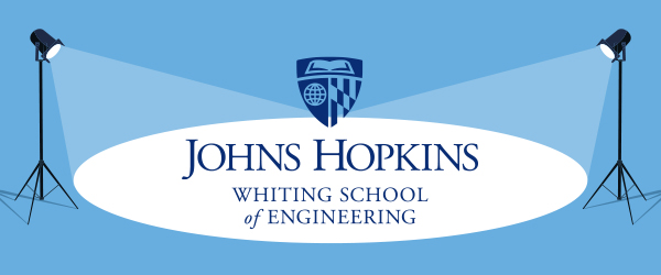 Banner with WSE logo and spotlights