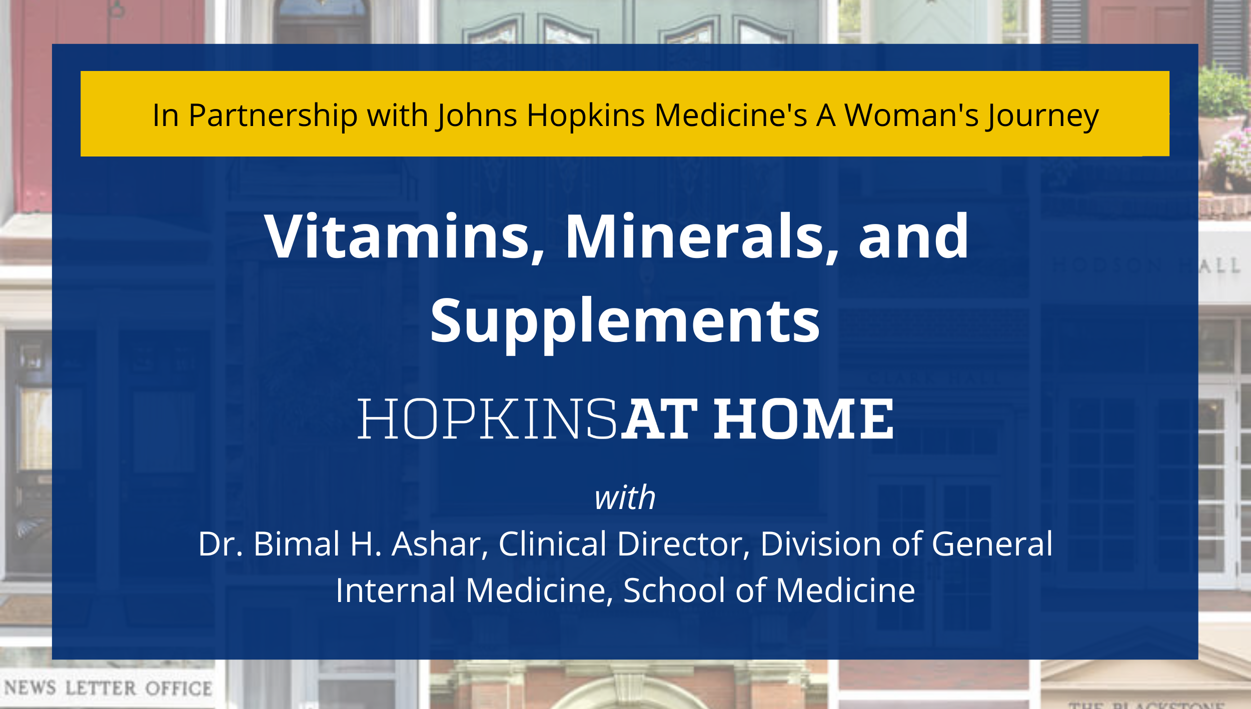 A Woman's Journey: Vitamins, Supplements, and Minerals header image