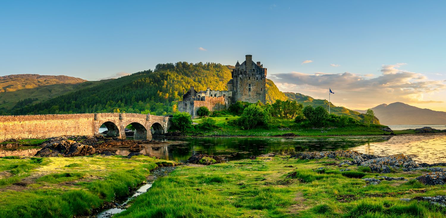 castle along water