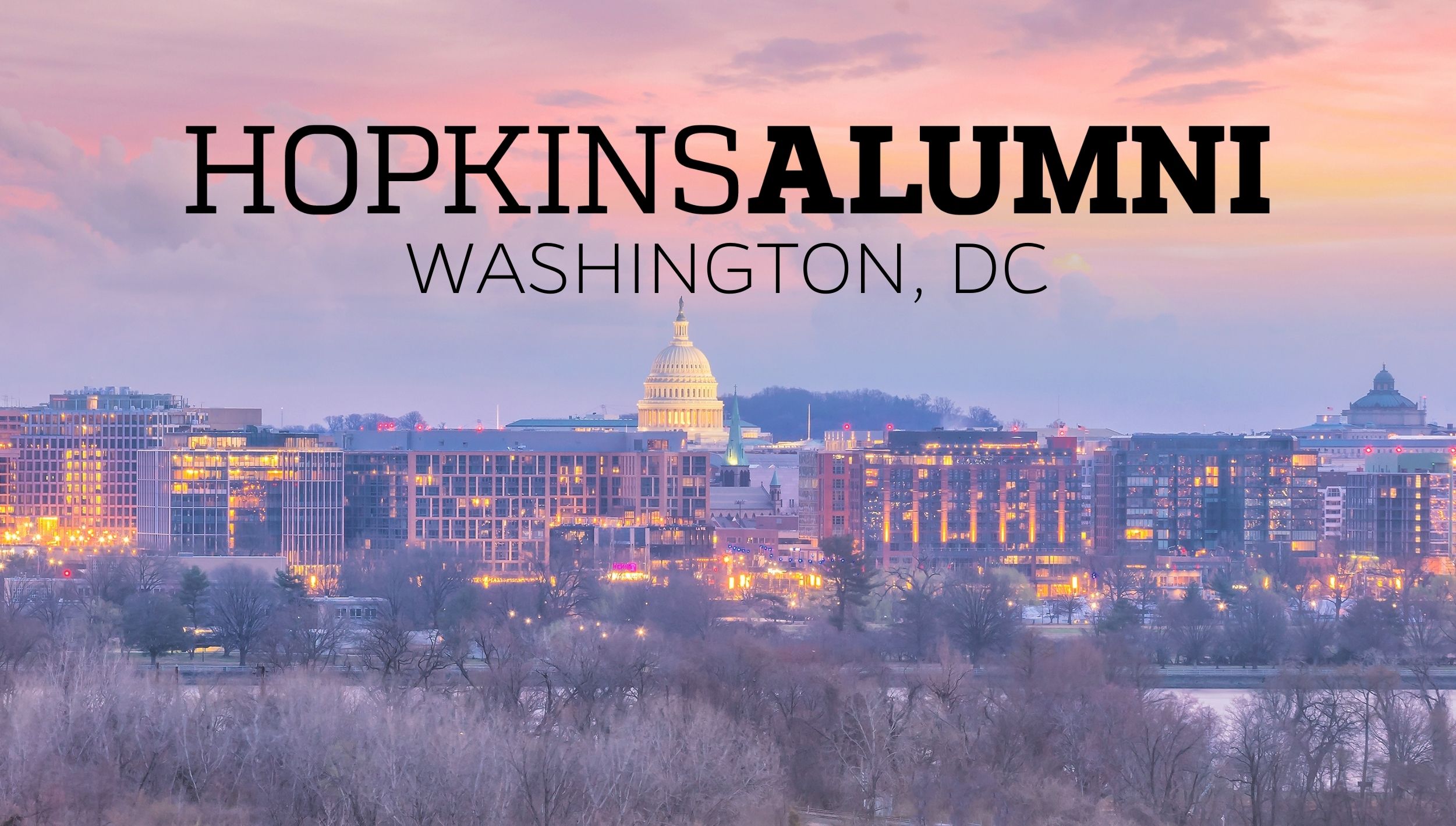 Washington DC Skyline, Hopkins Alumni Baltimore
