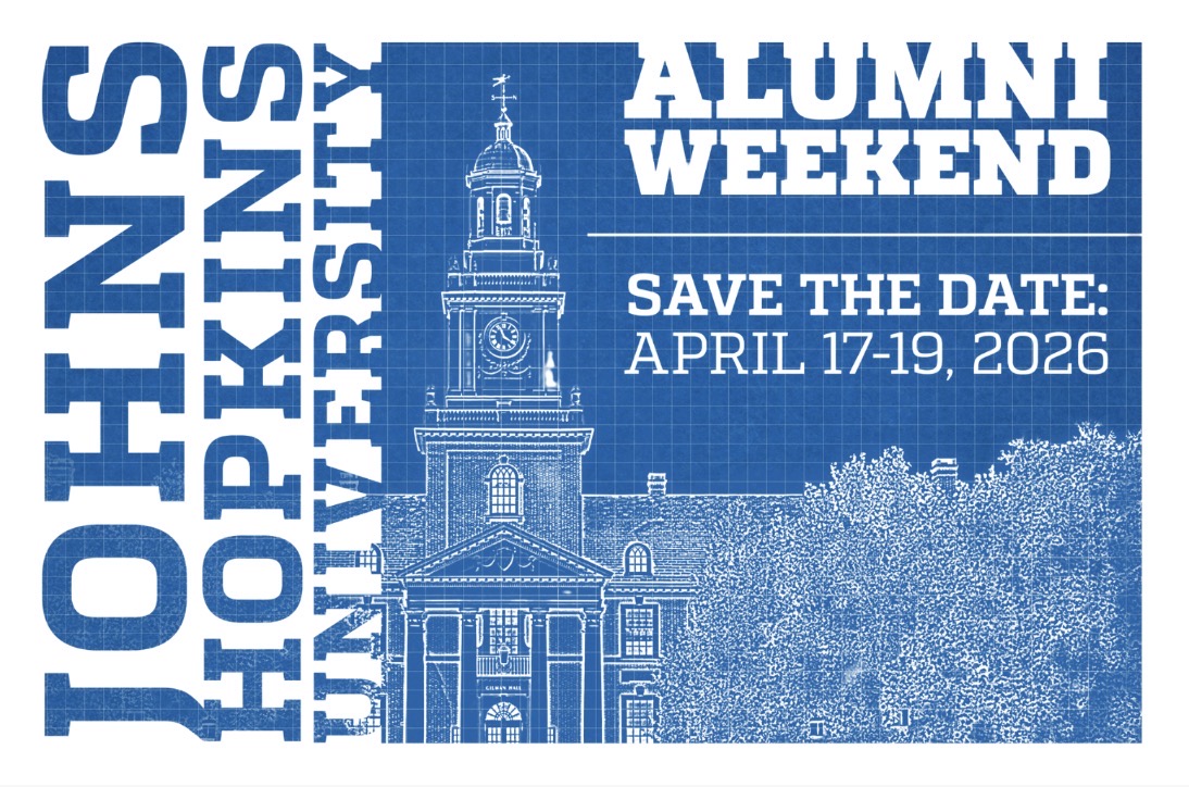 Blue print of Gilman with weekend related text 