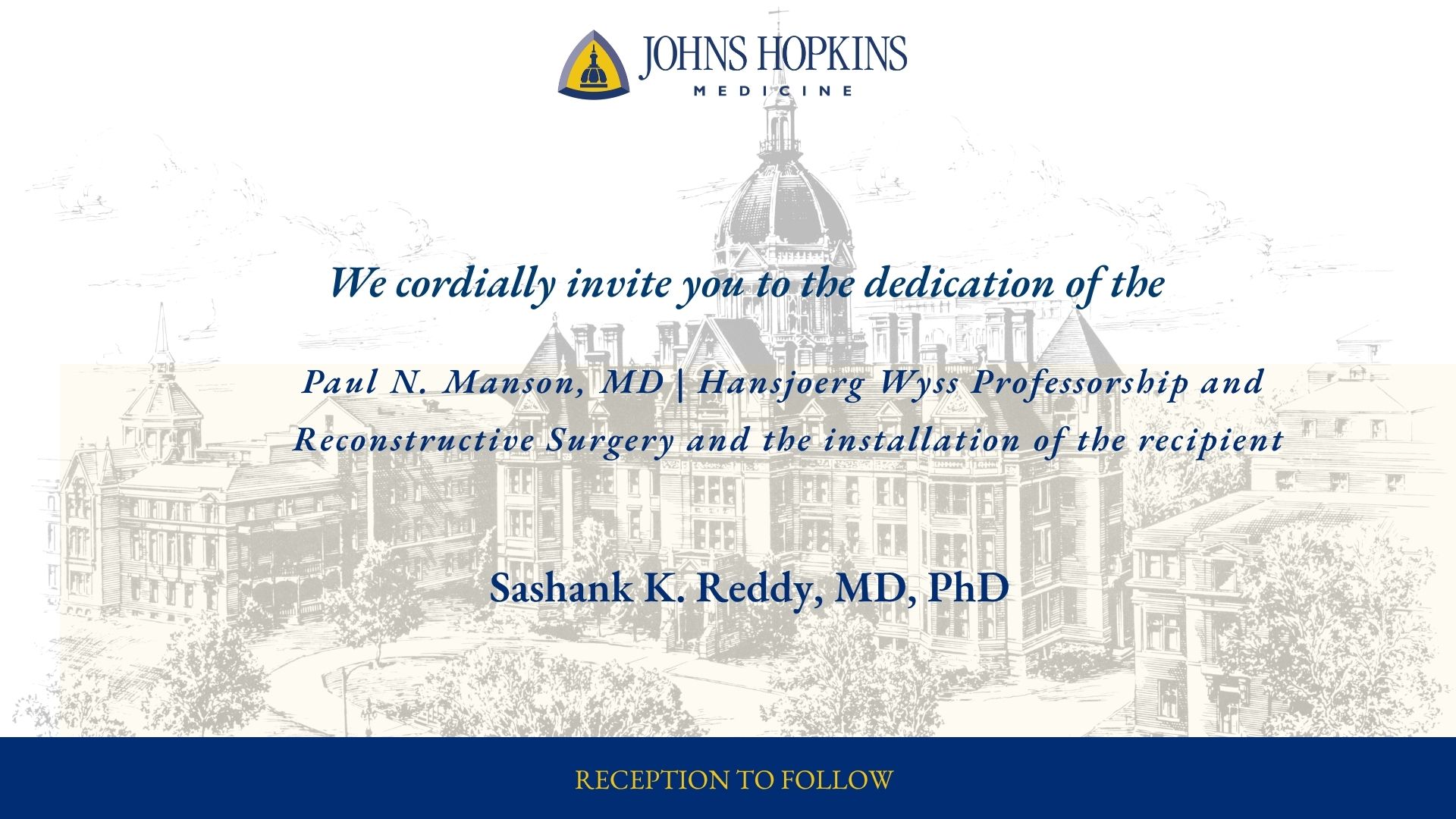 Paul N. Manson, MD, Hansjoerg Wyss Professorship and Reconstructive Surgery Header Image