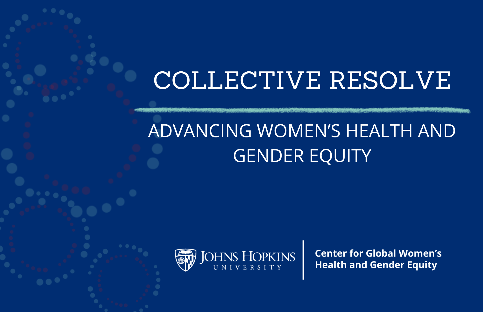 Collective Resolve: Advancing Women’s Health and Gender Equity Header Image