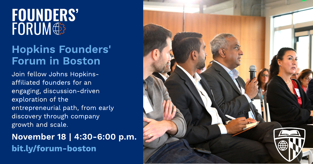 Hopkins Founders' Forum in Boston header image