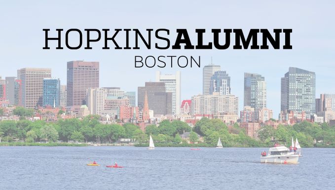 Boston skyline, Hopkins Alumni 