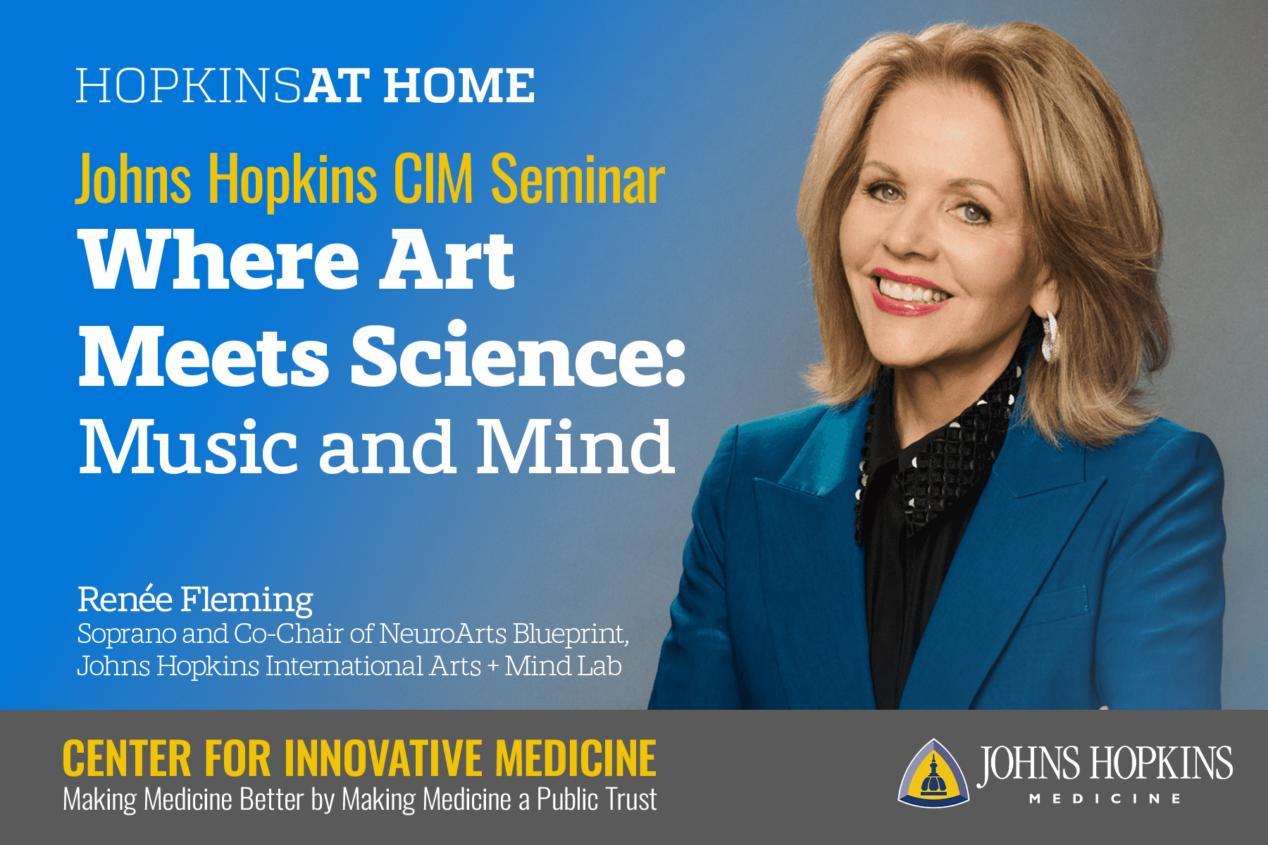 Johns Hopkins CIM Seminar - Where Art Meets Science: Music and Mind Header Image