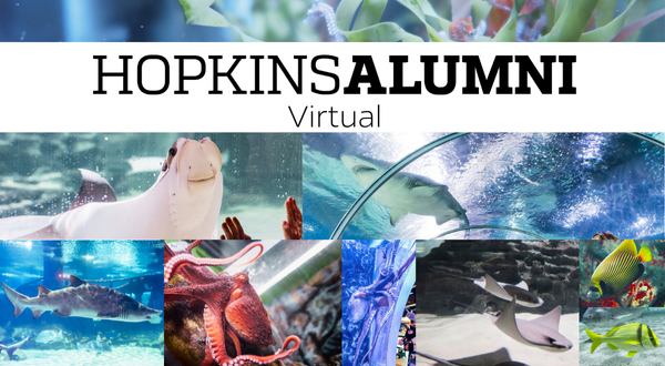 Cleveland Aquarium Images with Hopkins Alumni Banner