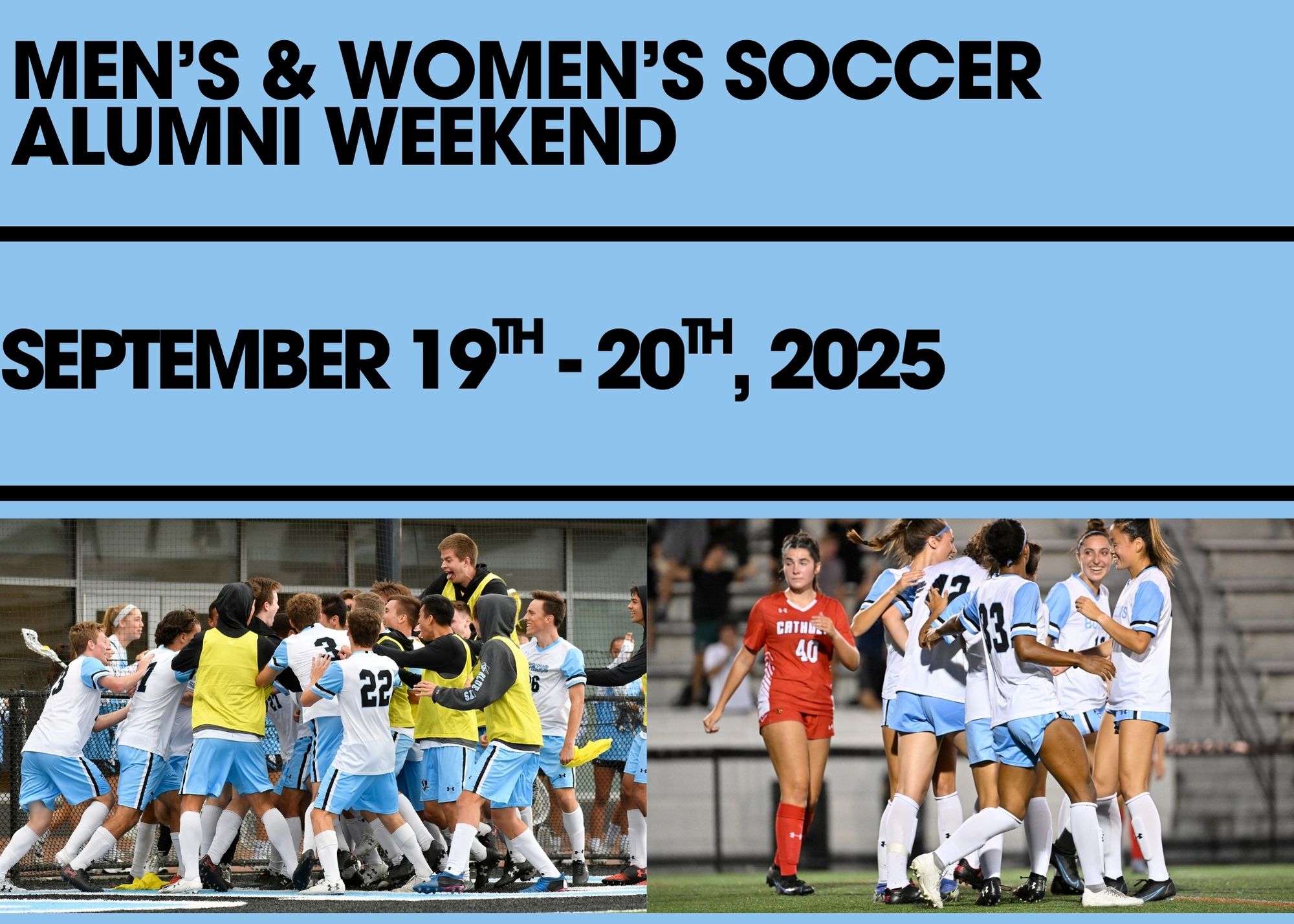Men's and Women's Soccer Alumni Weekend Header Image