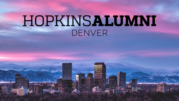Denver skyline, Hopkins Alumni Denver