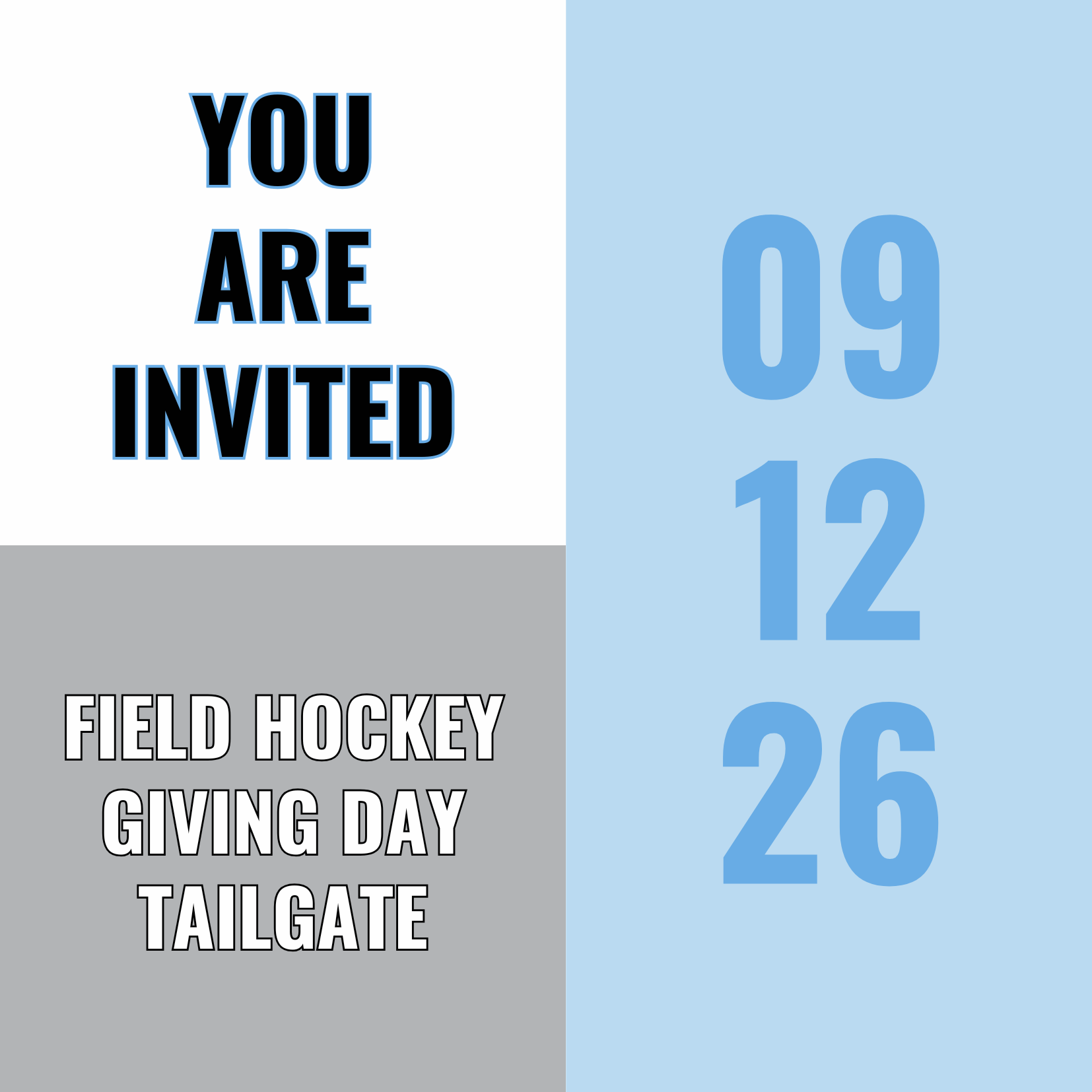 Field Hockey Giving Day Tailgate Header Image