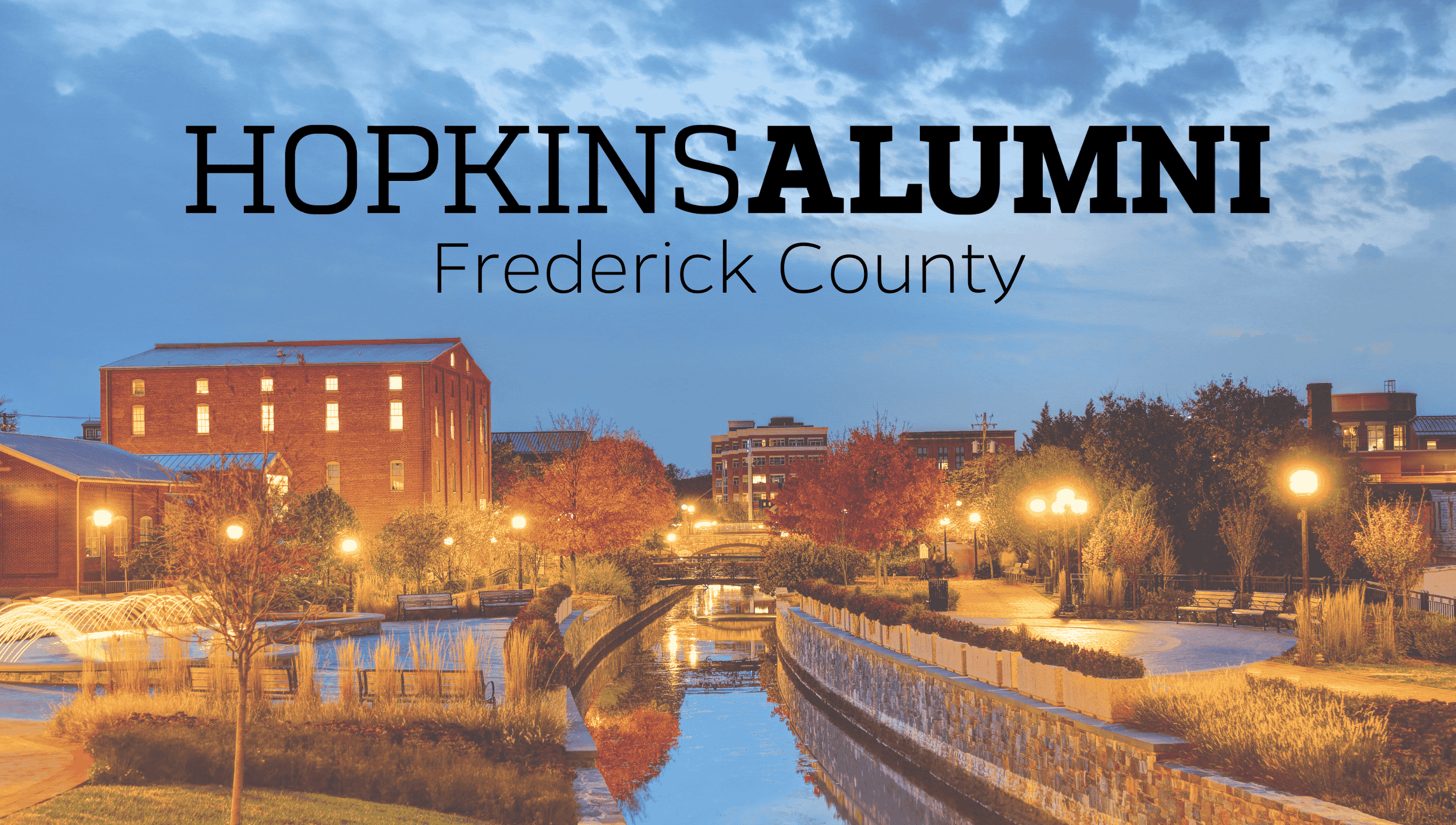 Frederick County Skyline with HopkinsAlumni Banner