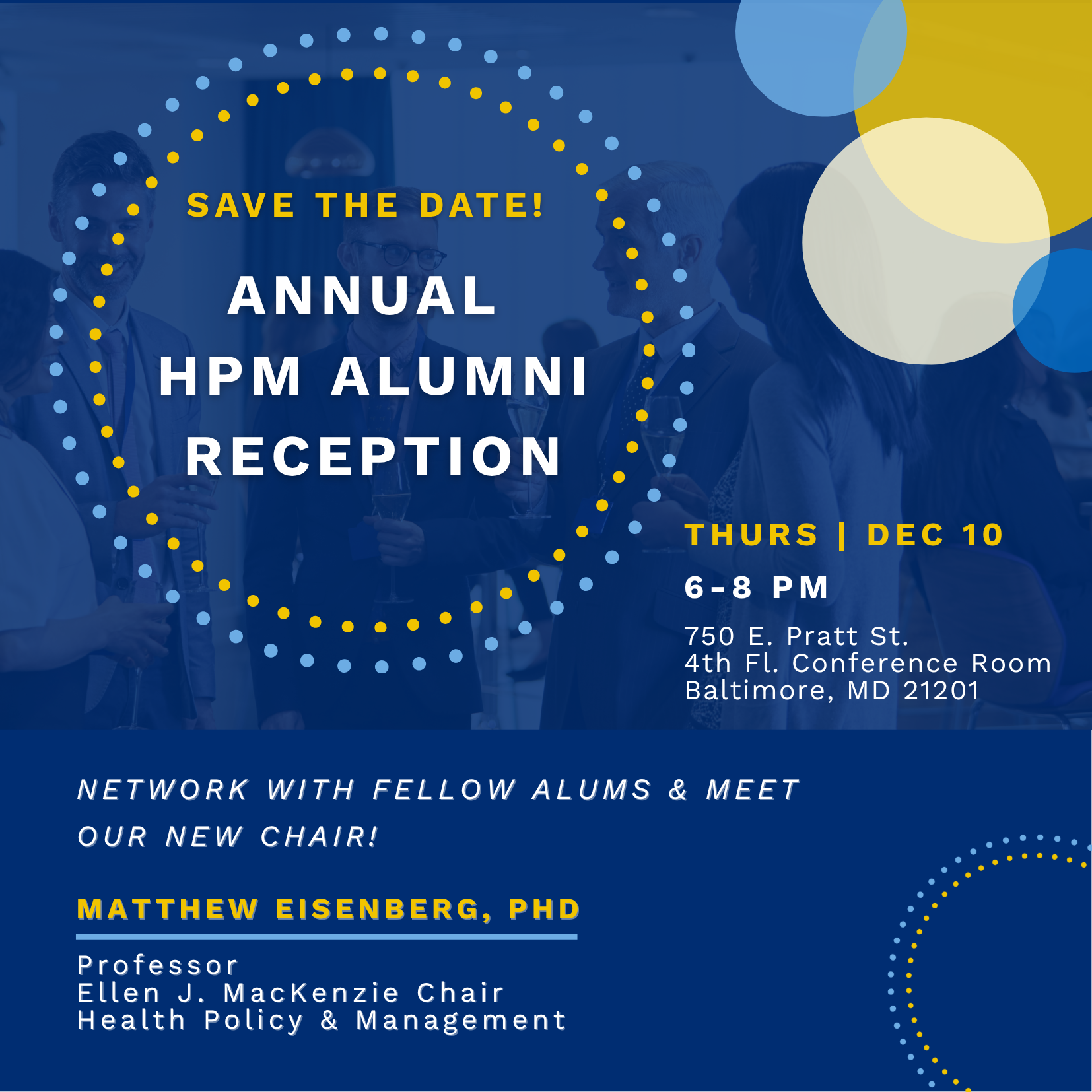 Annual HPM Alumni Reception Header Image