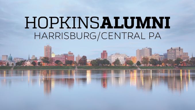 Hopkins Alumni Harrisburg/Central, PA with Harrisburg skyline