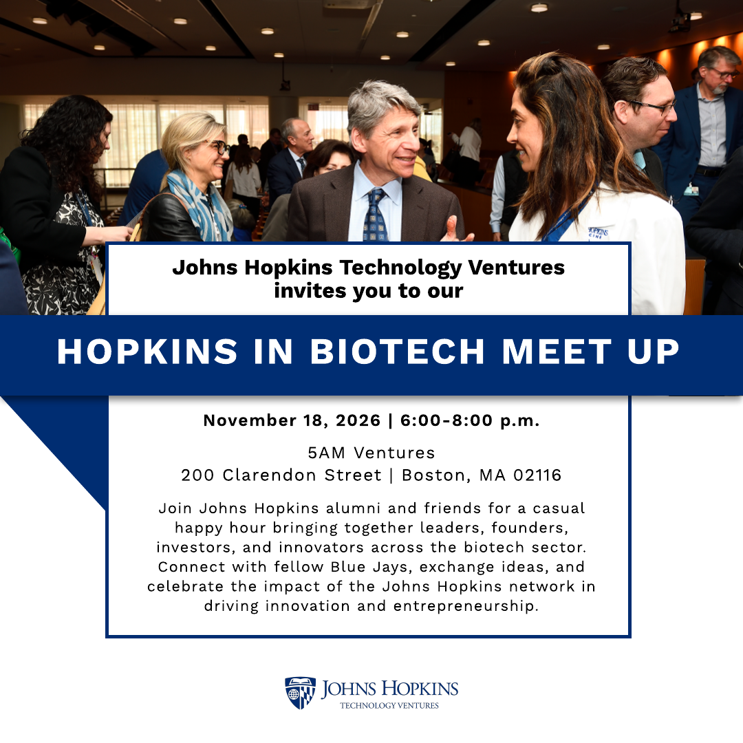 Hopkins in Biotech Meet Up: Boston Header Image