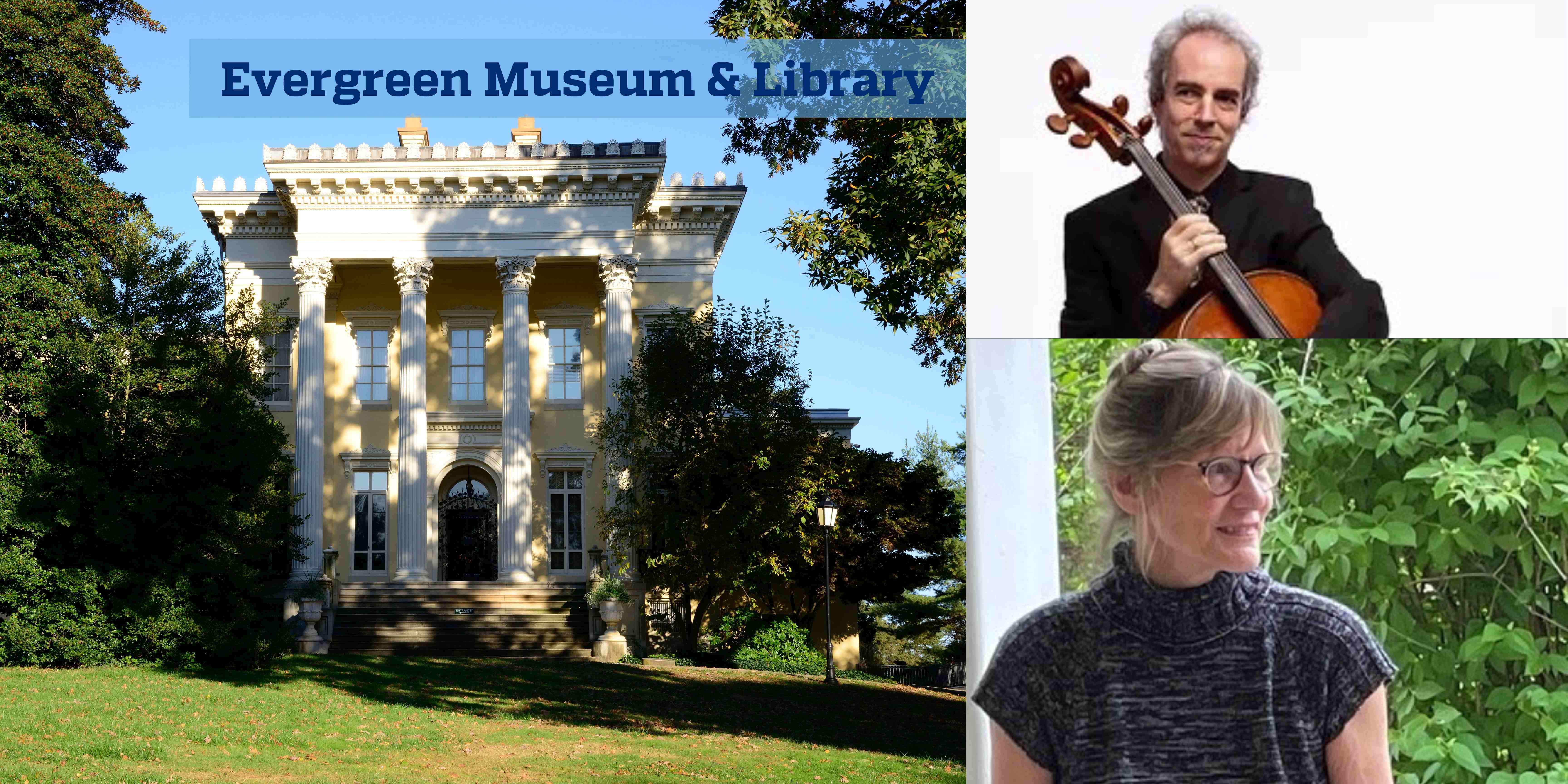 image of Judith Krummeck and John Moran, and Evergreen Museum & Library