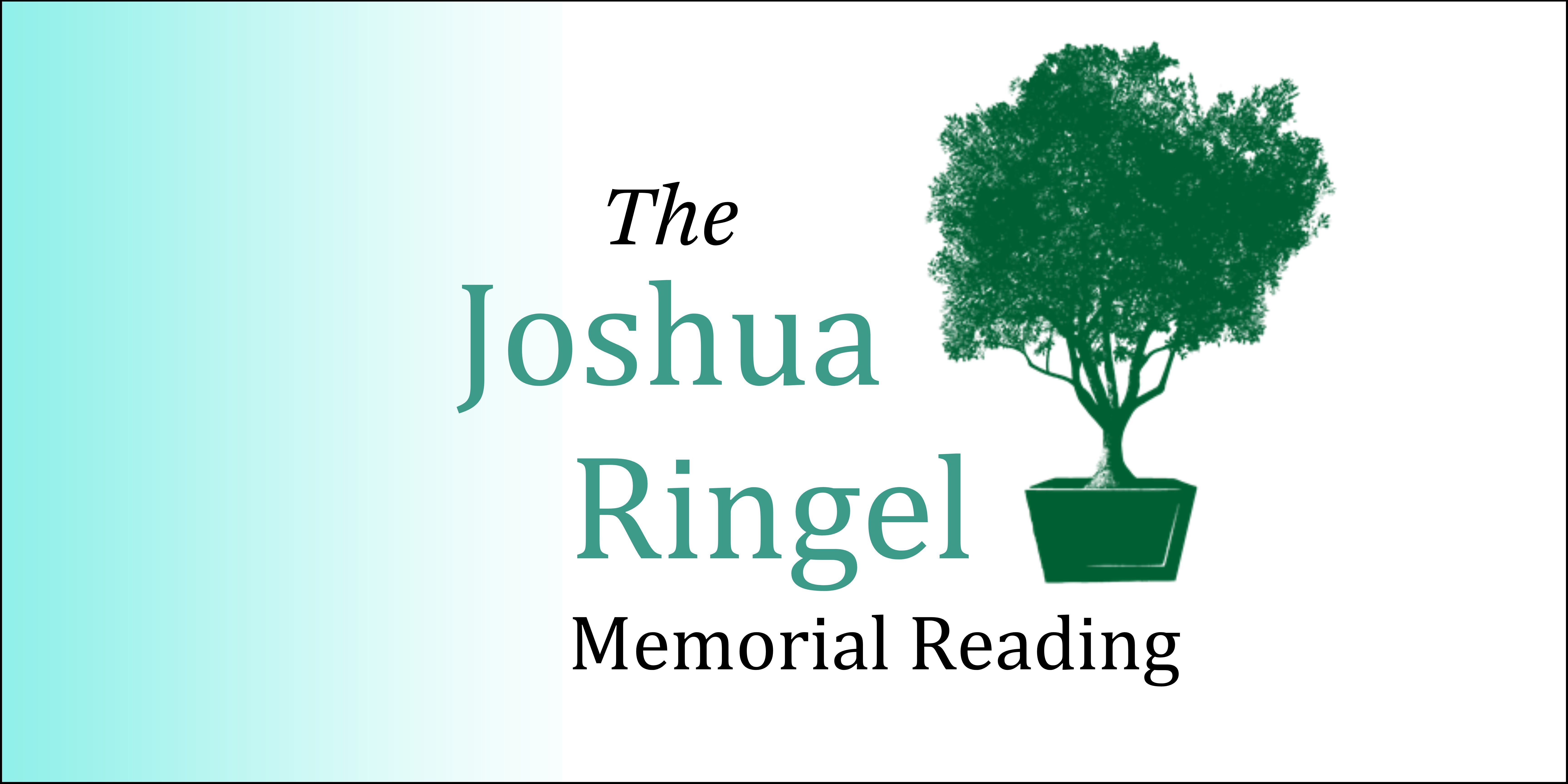 The image includes the text the Joshua Ringel Memorial Reading and the image of a potted strawberry plant.