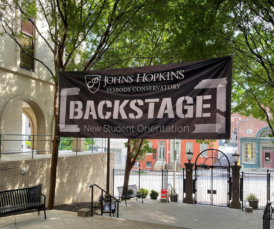 Peabody backstage banner