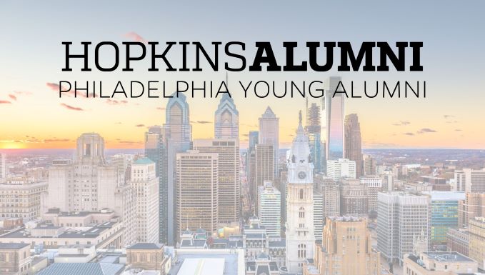 Philadelphia Young Alumni in the City Skyline