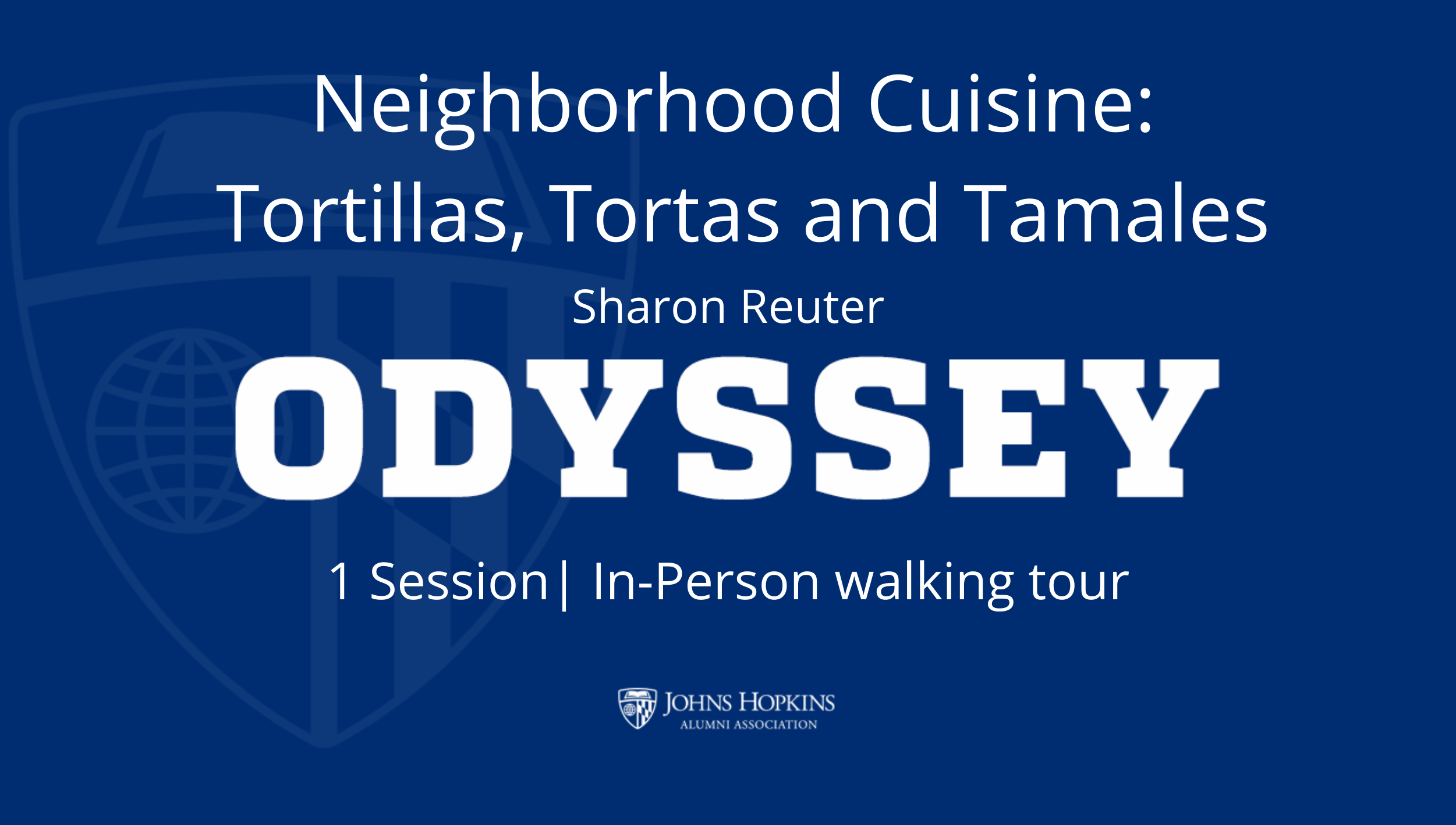 *Event Postponed!*-Neighborhood Cuisine: Tortillas, Tortas and Tamales 
