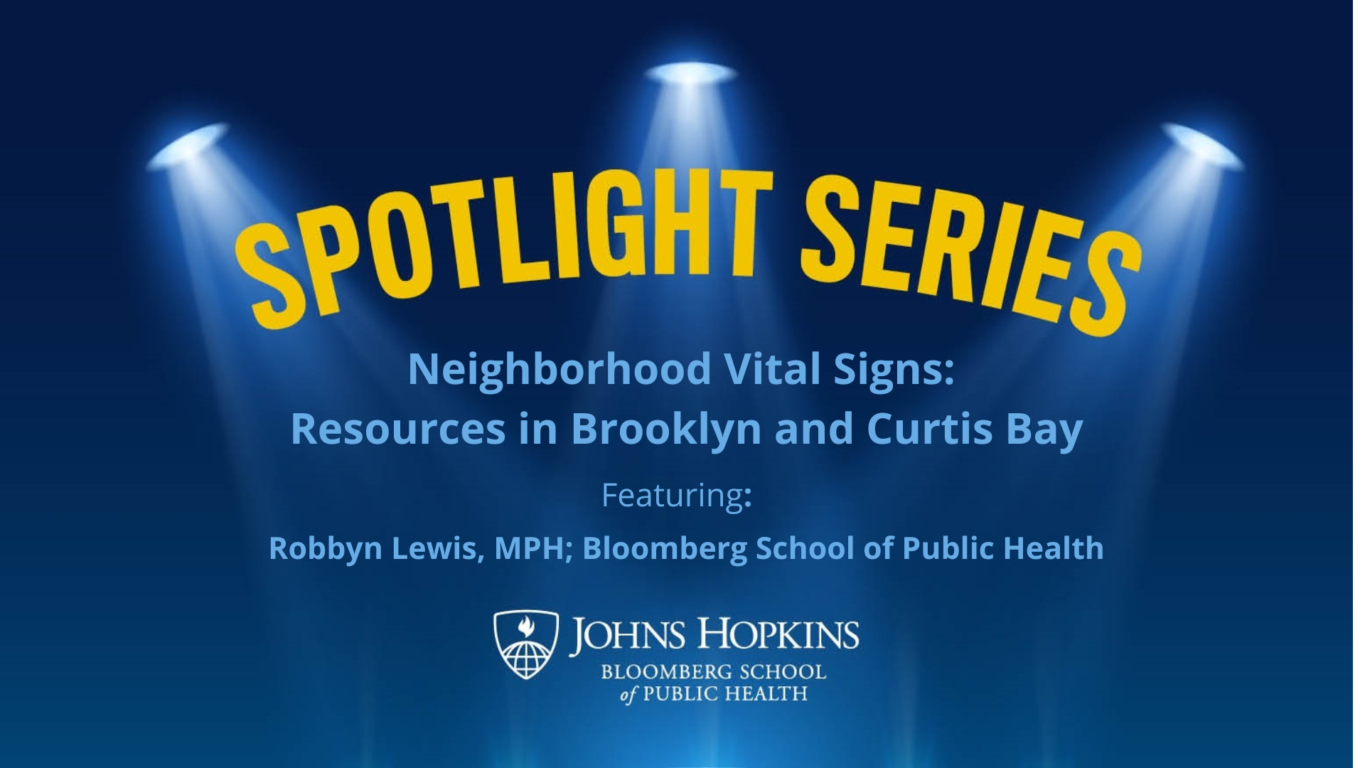 Neighborhood Vital Signs: Resources in Brooklyn and Curtis Bay