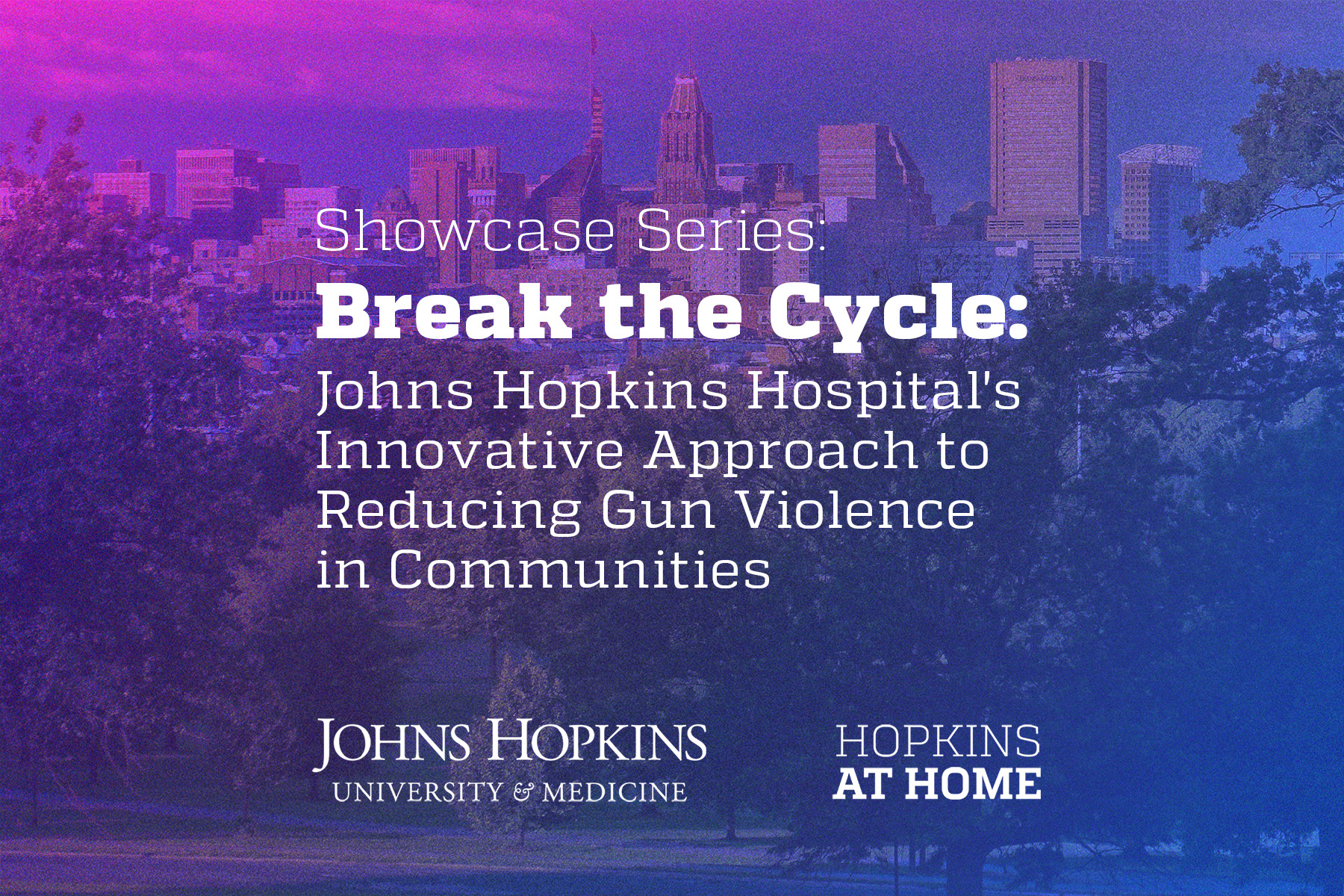 Showcase Series - Break the Cycle: An Innovative Approach to Reducing Gun Violence