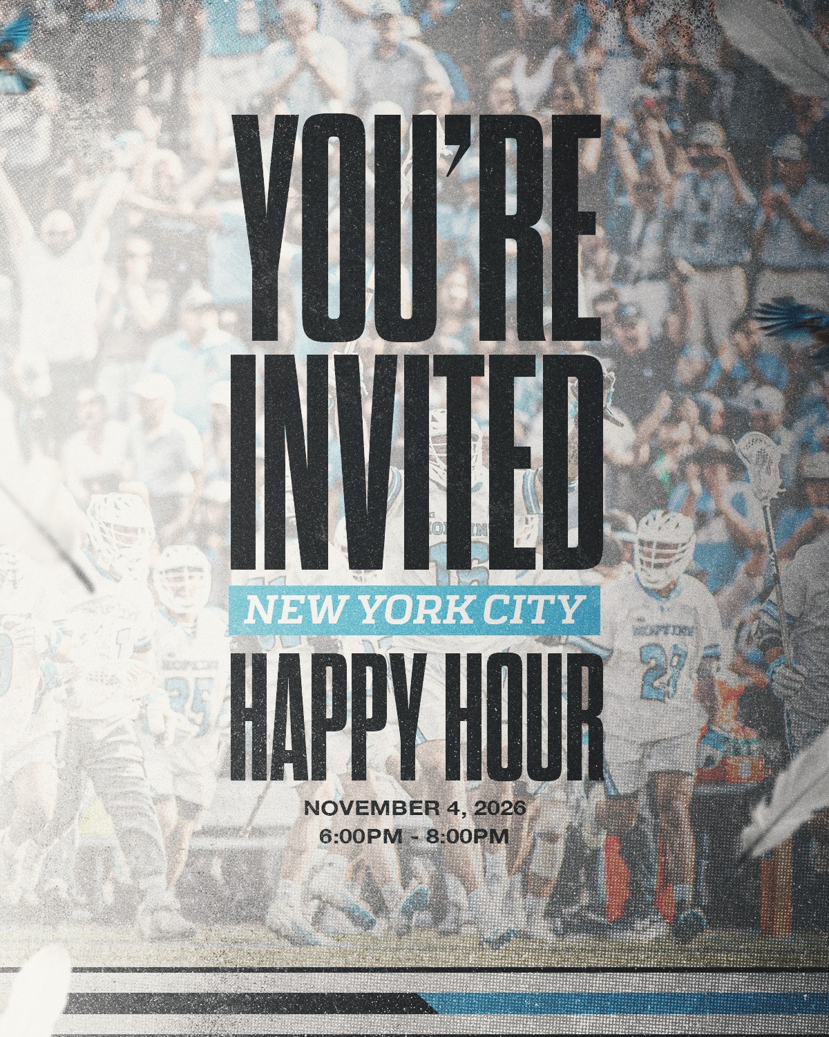 Men's Lacrosse NYC Happy Hour header image