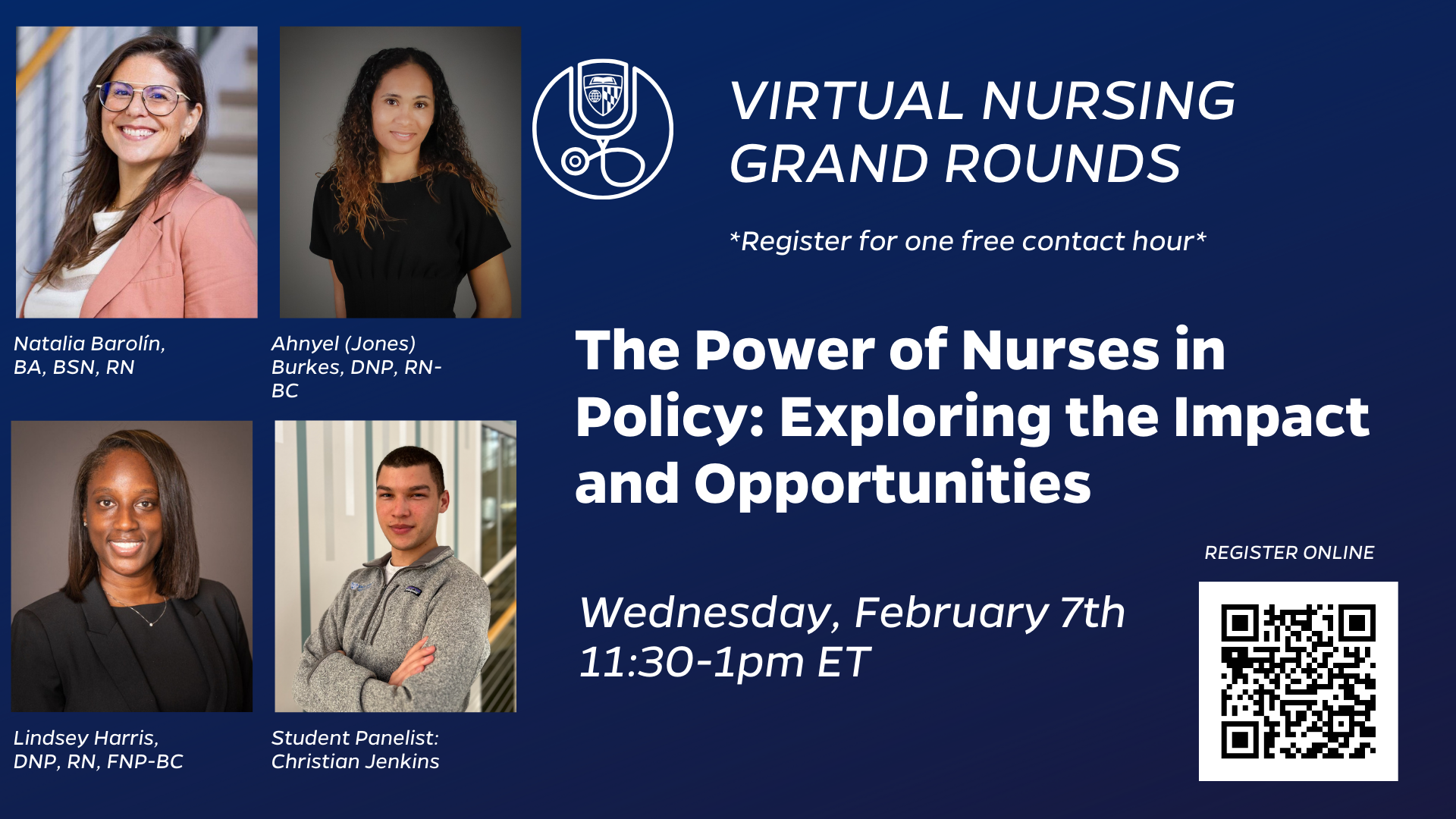 JHSON Virtual Nursing Grand Rounds: The Power of Nurses in Policy: Exploring the Impact and Opportunities