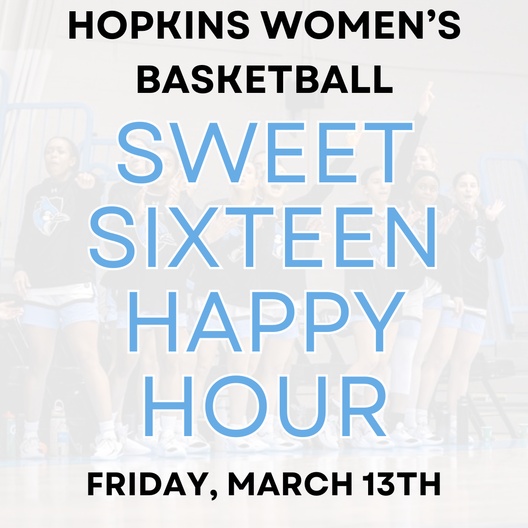 Women's Basketball Sweet Sixteen Happy Hour Header Image