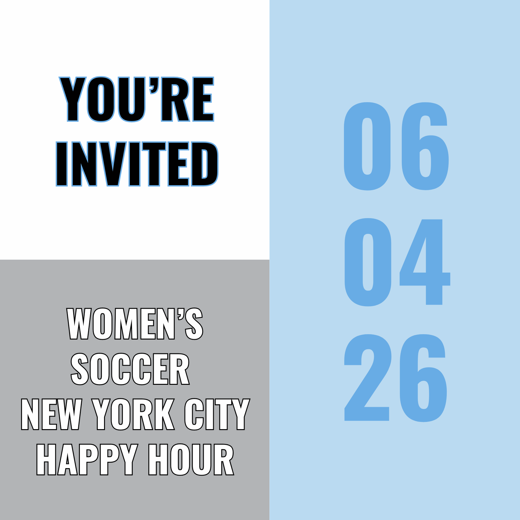 Women's Soccer NYC Happy Hour Header Image