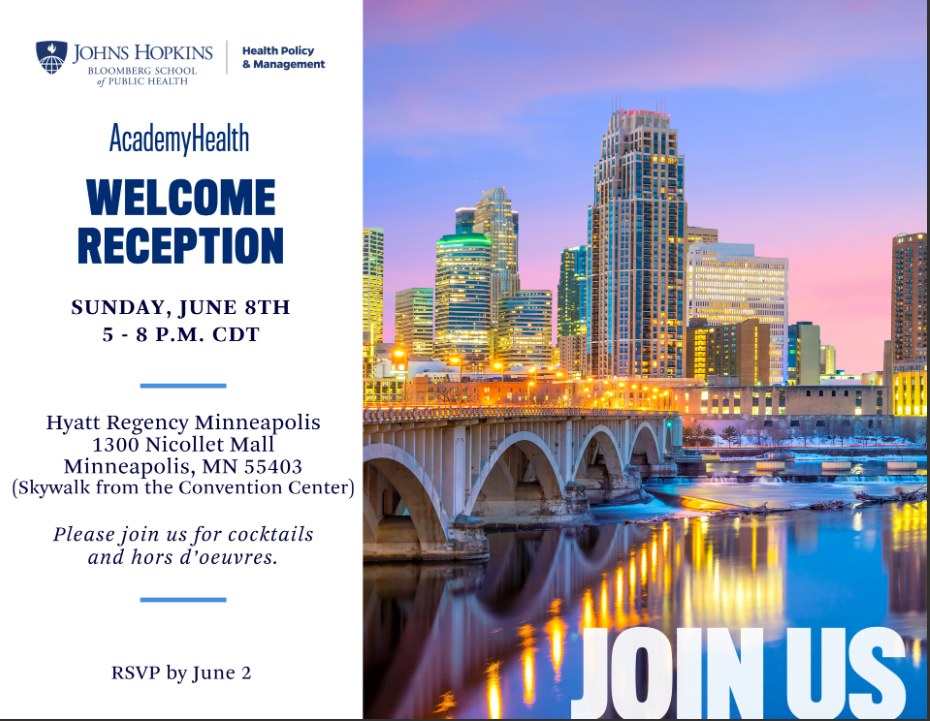 academy health image photo of minneapolis skyline with welcome reception on left