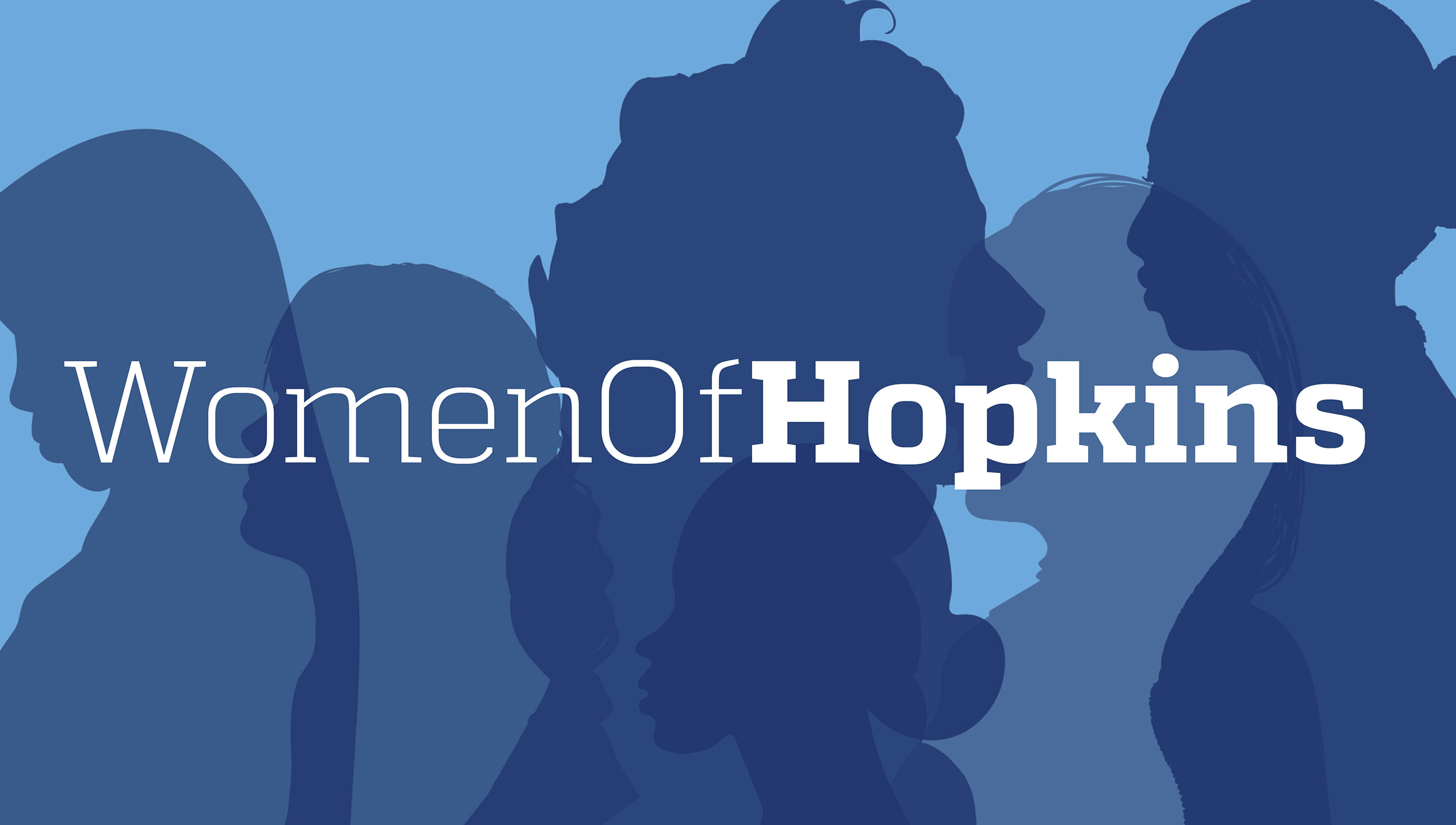 Silhouettes of Women with a network pattern on the background