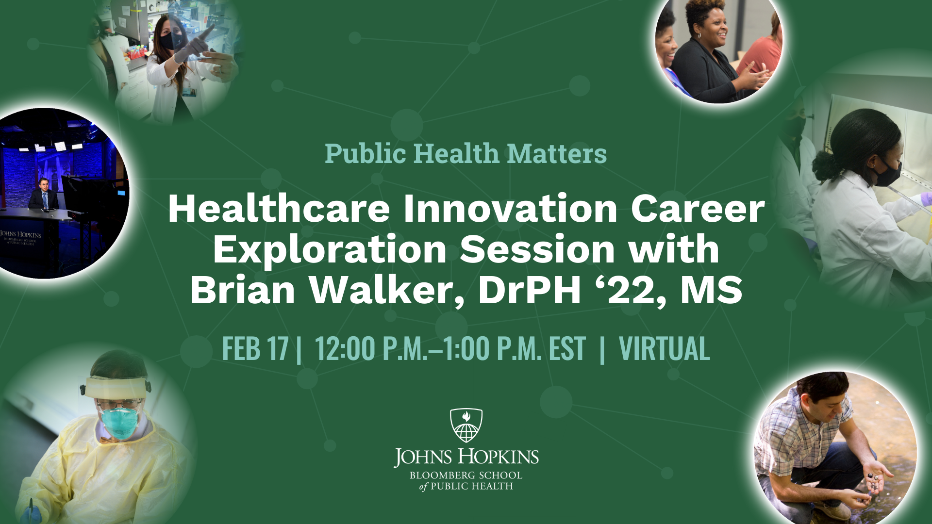 Healthcare Innovation Career Exploration Session with Brian Walker, DrPH ’22, MS Header Image