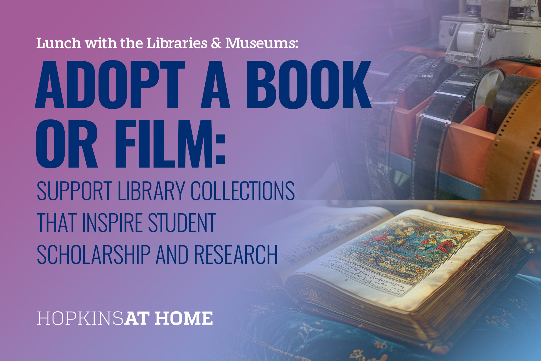 Lunch with the Libraries & Museums – Adopt A Book or Film Header Image